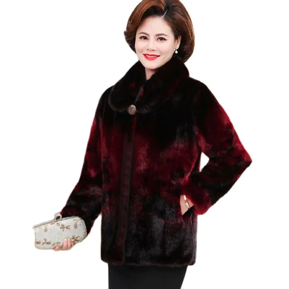 Middle-aged And Elderly Fashion Fur Casual Coat, Winter Fleece Warm Imitation Mink Velvet Temperament Loose Coat Female Tide 5XL
Middle-aged And Elderly Fashion Fur Casual Coat, Winter Fleece Warm Imitation Mink Velvet Temperament Loose Coat Female Tide 5XL