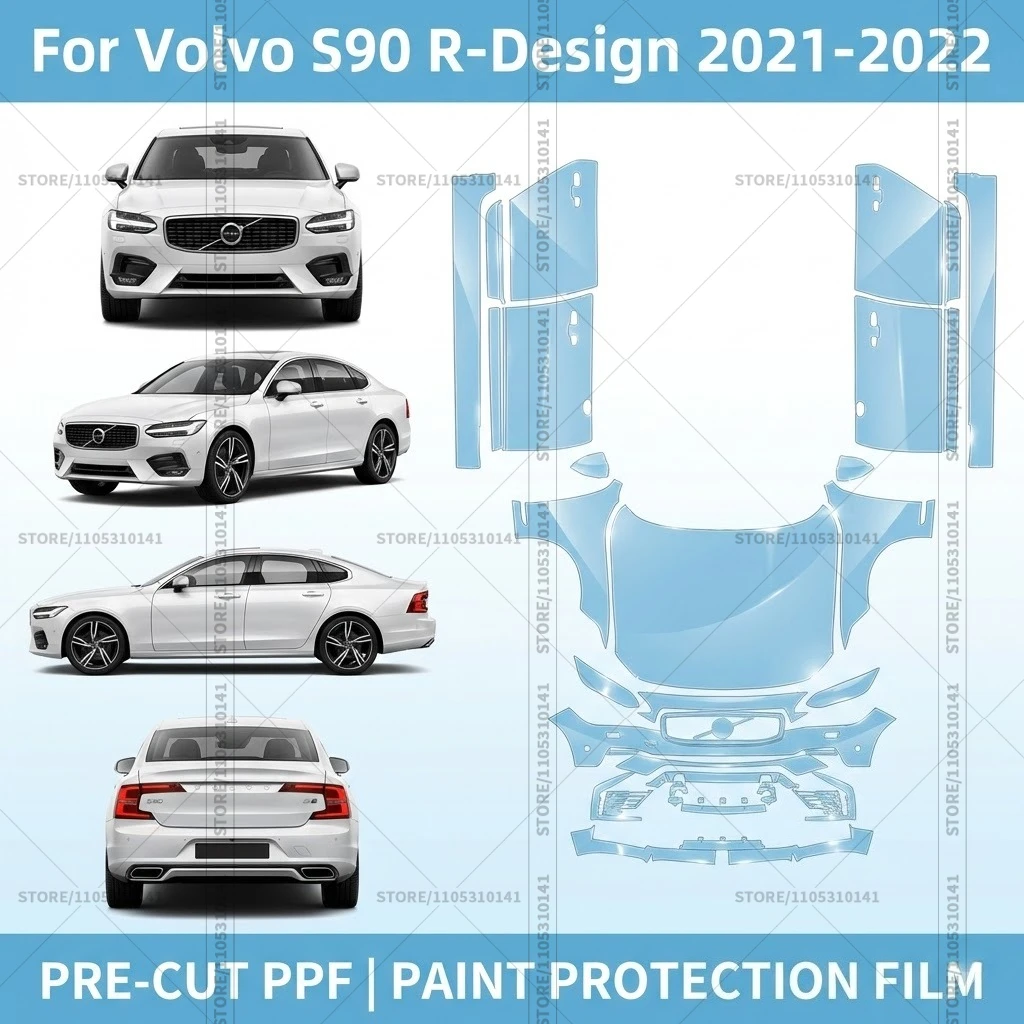 For Volvo S90 R-Design 2021-2022 Pre-Cut Paint Protection Film PPF Transparent Car Film Automotive PPF Professional
For Volvo S90 R-Design 2021-2022 Pre-Cut Paint Protection Film PPF Transparent Car Film Automotive PPF Professional