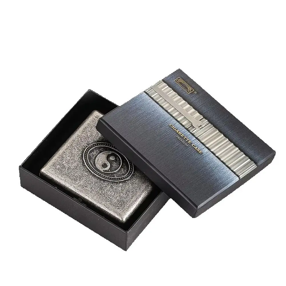 Nickel Silver Cigarette Case Vintage Square Metal Tobacco Holder Flip Lid Pocket Storage Box Yin Yang Symbol Design
Nickel Silver Cigarette Case Vintage Square Metal Tobacco Holder Flip Lid Pocket Storage Box Yin Yang Symbol Design