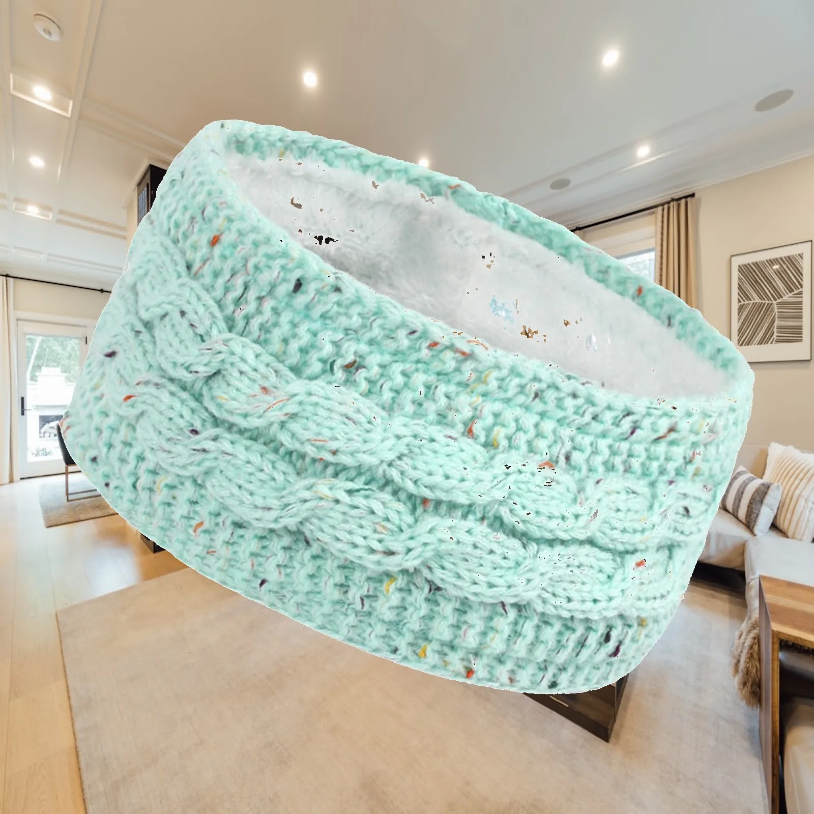 Stretchy Fleece Lined Knitted Headband for Women Cold Weather Ear Warmer Crochet Hair Accessories for Outdoor Exercise
Stretchy Fleece Lined Knitted Headband for Women Cold Weather Ear Warmer Crochet Hair Accessories for Outdoor Exercise
