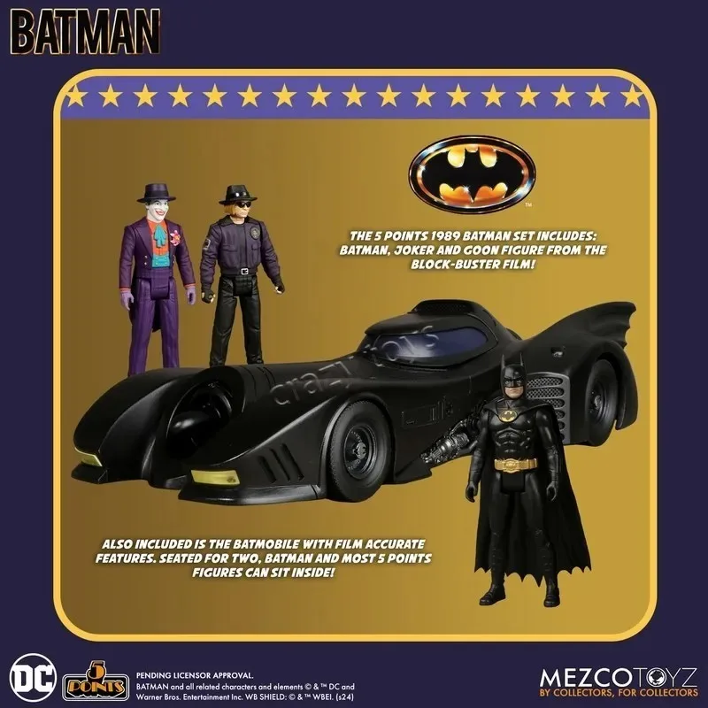 【In Stock】Mezco 5 Points Batman 1989 Batmobile Deluxe Set Official Batman Joker Bob Goon Action Figure Collectible Toy
【In Stock】Mezco 5 Points Batman 1989 Batmobile Deluxe Set Official Batman Joker Bob Goon Action Figure Collectible Toy