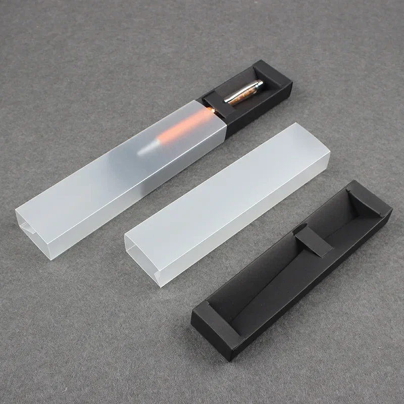 50pcs Black Pen Case Paper Translucent Pulling Paper Box Creative Folding Pen Case With Frosted PP Sleeve
50pcs Black Pen Case Paper Translucent Pulling Paper Box Creative Folding Pen Case With Frosted PP Sleeve