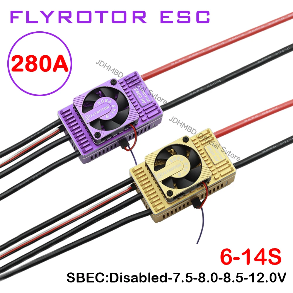 FLYROTOR 280A SBEC HV ESC 6-14S Lipo бесщеточный регулятор скорости ESC для электрического вертолета 700-800/фиксированного крыла Goosky SAB ALIGN
FLYROTOR 280A SBEC HV ESC 6-14S Lipo бесщеточный регулятор скорости ESC для электрического вертолета 700-800/фиксированного крыла Goosky SAB ALIGN