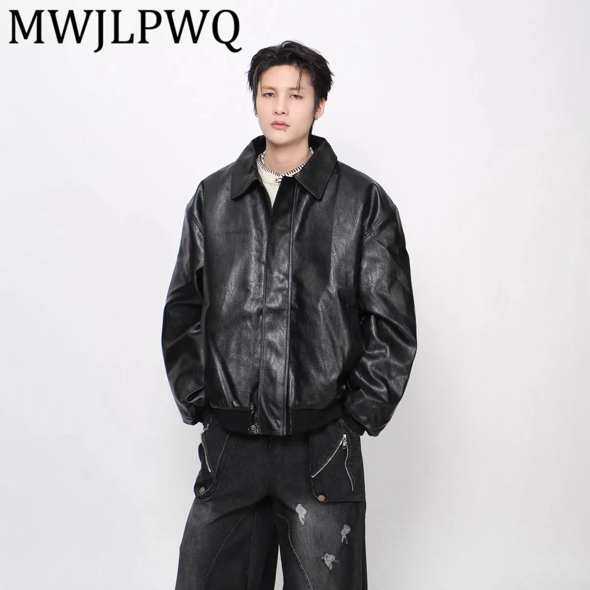 MWJLPWQ American Style Distressed PU Leather Lapel Jacket Men's Winter Lapel Padded Thickened High-End Casual Coat Tide 21687
MWJLPWQ American Style Distressed PU Leather Lapel Jacket Men's Winter Lapel Padded Thickened High-End Casual Coat Tide 21687