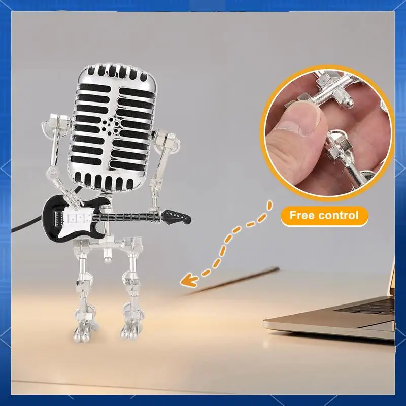 AA77 Mic Robot,Retro Style Microphone Robot Table Lamp,Holding Guitare Night Light,Vintage Microphone Robot Desk Lamp
AA77 Mic Robot,Retro Style Microphone Robot Table Lamp,Holding Guitare Night Light,Vintage Microphone Robot Desk Lamp
