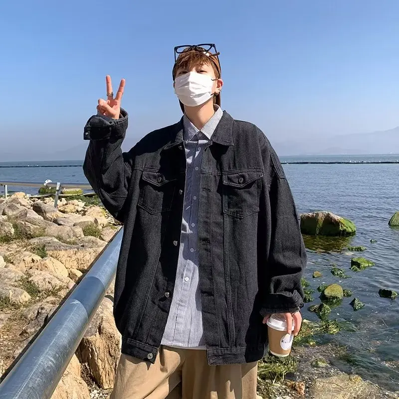 Loose Fit Youthful Sle Men's Denim Jaet Casual Turn-down Collar Workwear Outerwear Spring Autumn Season Chinese Brand
Loose Fit Youthful Sle Men's Denim Jaet Casual Turn-down Collar Workwear Outerwear Spring Autumn Season Chinese Brand