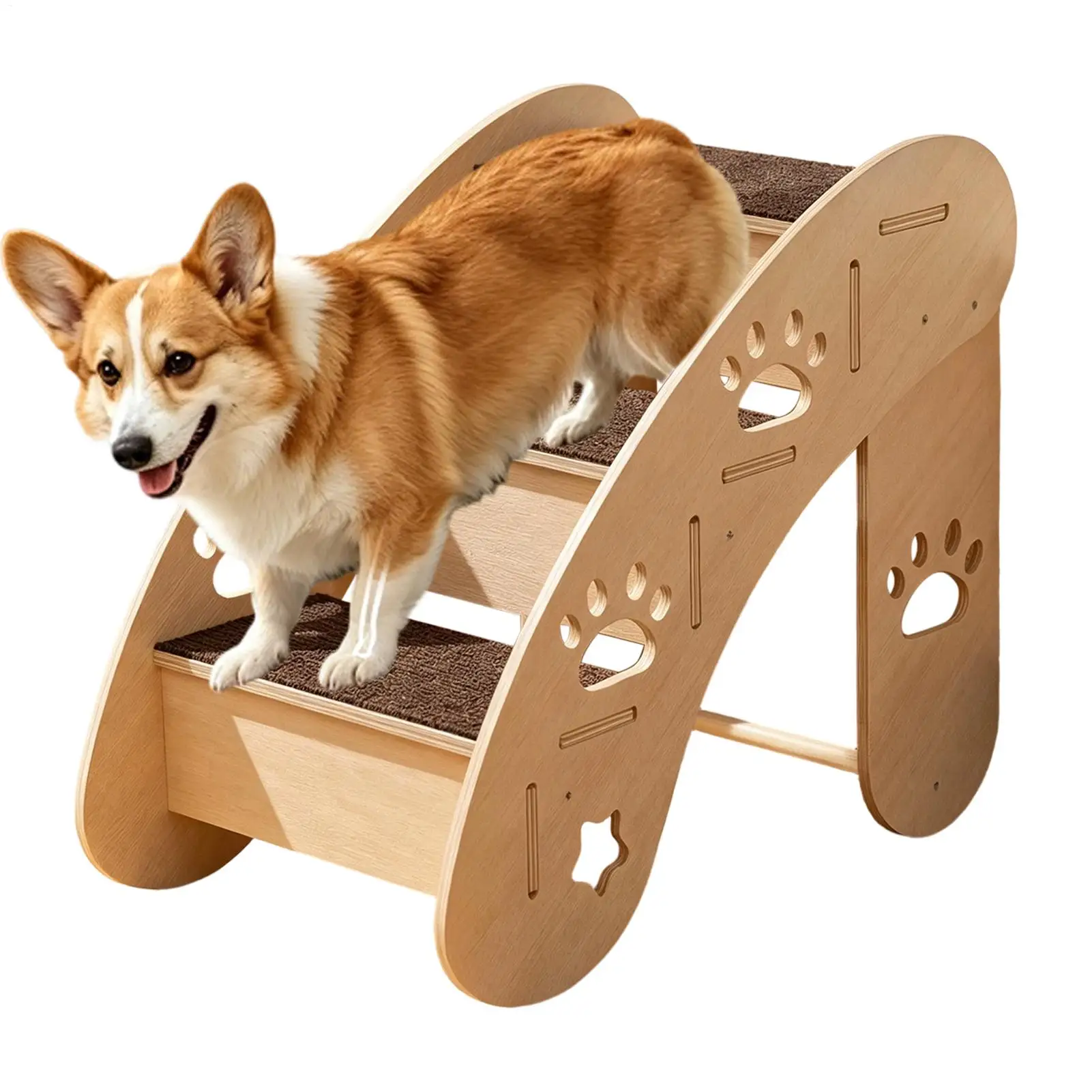 Dog Steps For Bed Triangular Structure Wooden Curved Anti-Slip Mat Pet Sofa Climbing Ladder For Elderly Cats Puppy Sofa Window
Dog Steps For Bed Triangular Structure Wooden Curved Anti-Slip Mat Pet Sofa Climbing Ladder For Elderly Cats Puppy Sofa Window