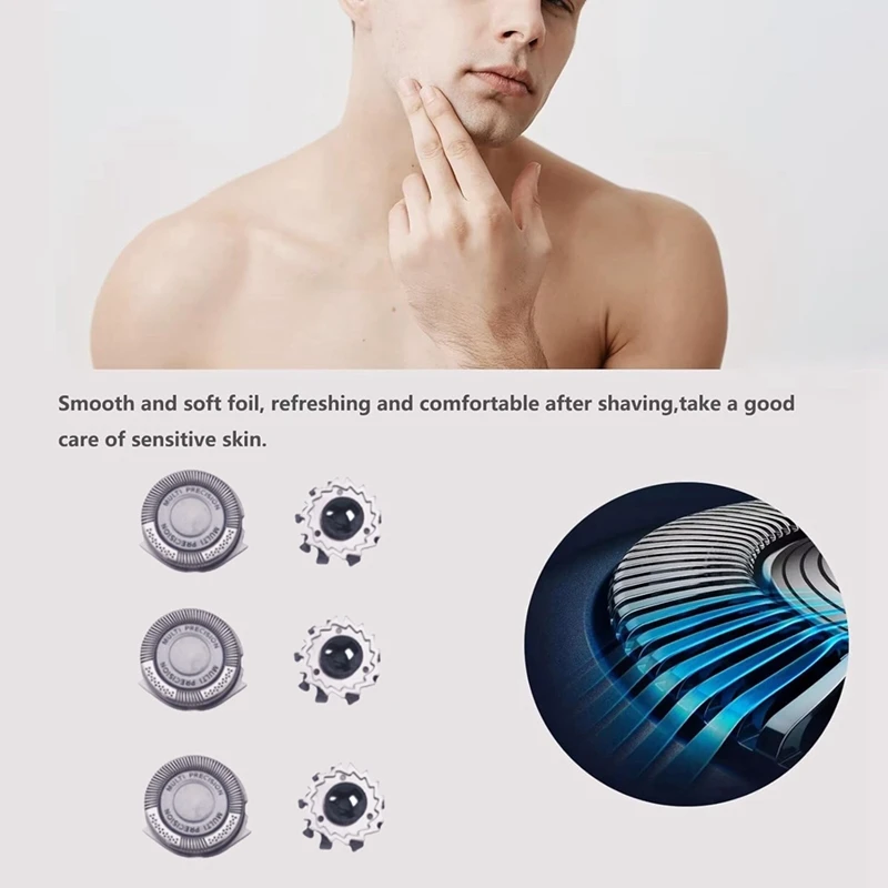 BEST SH50 Replacement Heads for Philips Norelco Series 5000 Replacement Blades S5000 5077 5076 5091 5080 Shaving Heads
BEST SH50 Replacement Heads for Philips Norelco Series 5000 Replacement Blades S5000 5077 5076 5091 5080 Shaving Heads