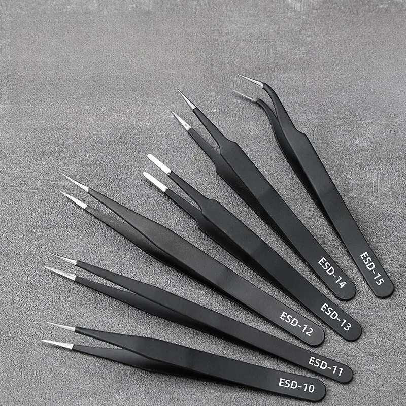 Hand Tools 6 PCS Antistatic Stainless Steel Tweezers Industrial Repair Precision Maintenance Curved Tool Home Work Model Making
Hand Tools 6 PCS Antistatic Stainless Steel Tweezers Industrial Repair Precision Maintenance Curved Tool Home Work Model Making