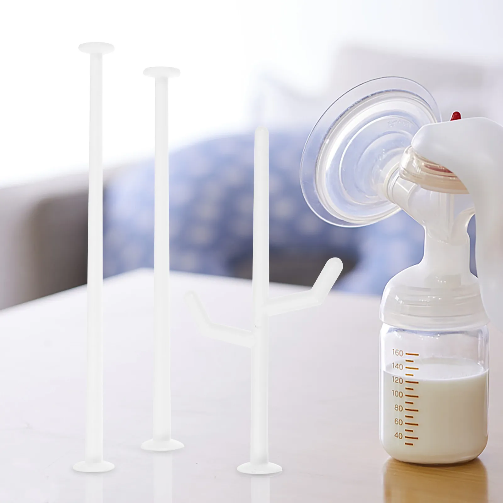 3Pcs Portable Baby Bottle Drying Rack Rod Space-Saving Layout Quick Drainage Function Fits Standard Countertops Convenient