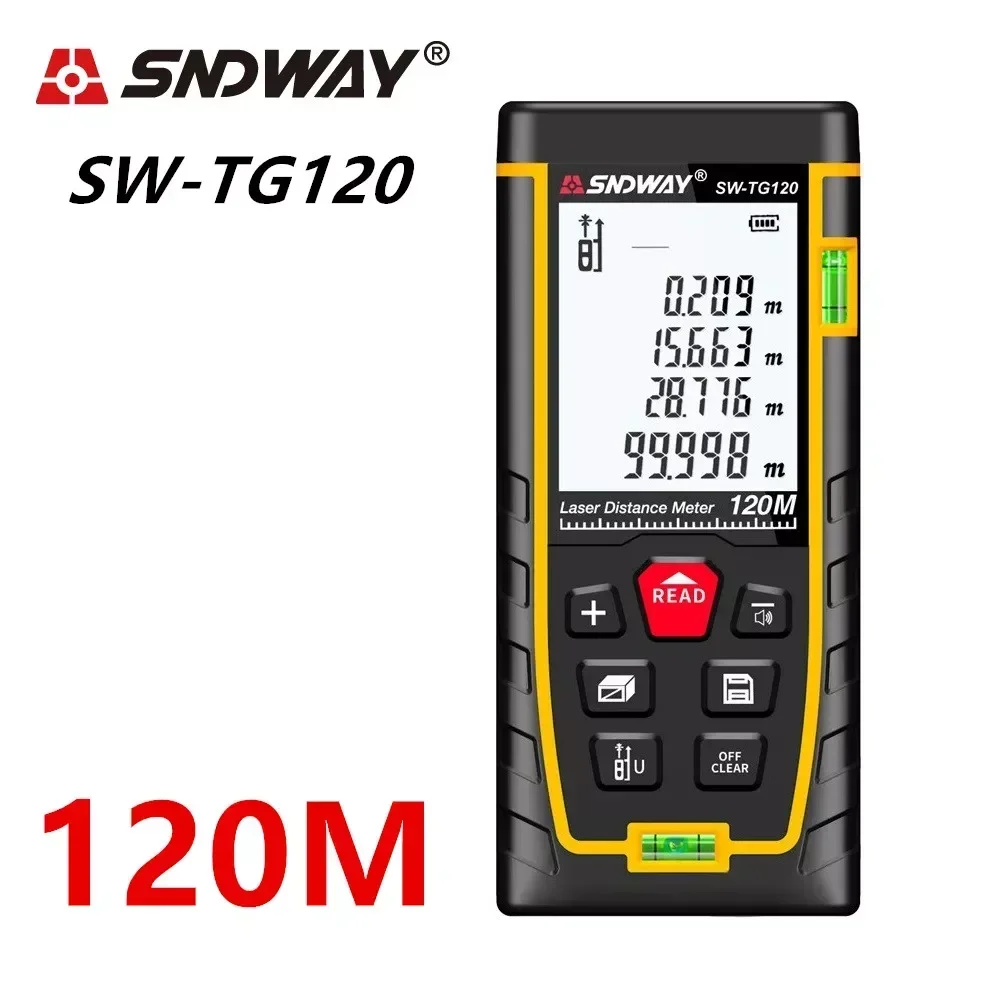SW-TG120 SNDWAY Laser Measure Distance Meter Lcd Digital Laser Ruler Rangefinder
SW-TG120 SNDWAY Laser Measure Distance Meter Lcd Digital Laser Ruler Rangefinder