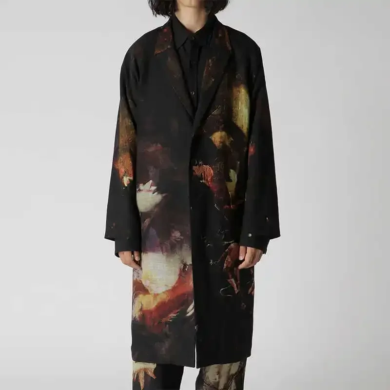 YOJI OOAK Men's Abstract Printed single-breasted mid-length Jacket Designer Spring and Autumn Coat Top for men
YOJI OOAK Men's Abstract Printed single-breasted mid-length Jacket Designer Spring and Autumn Coat Top for men