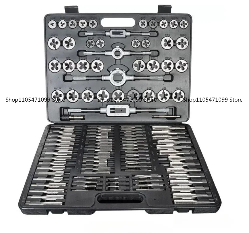 Metric 110Pcs Tap and Die Set High Speed Steel Titanium Tap and Die Combination Set for Cutting External & Internal Threads
Metric 110Pcs Tap and Die Set High Speed Steel Titanium Tap and Die Combination Set for Cutting External & Internal Threads