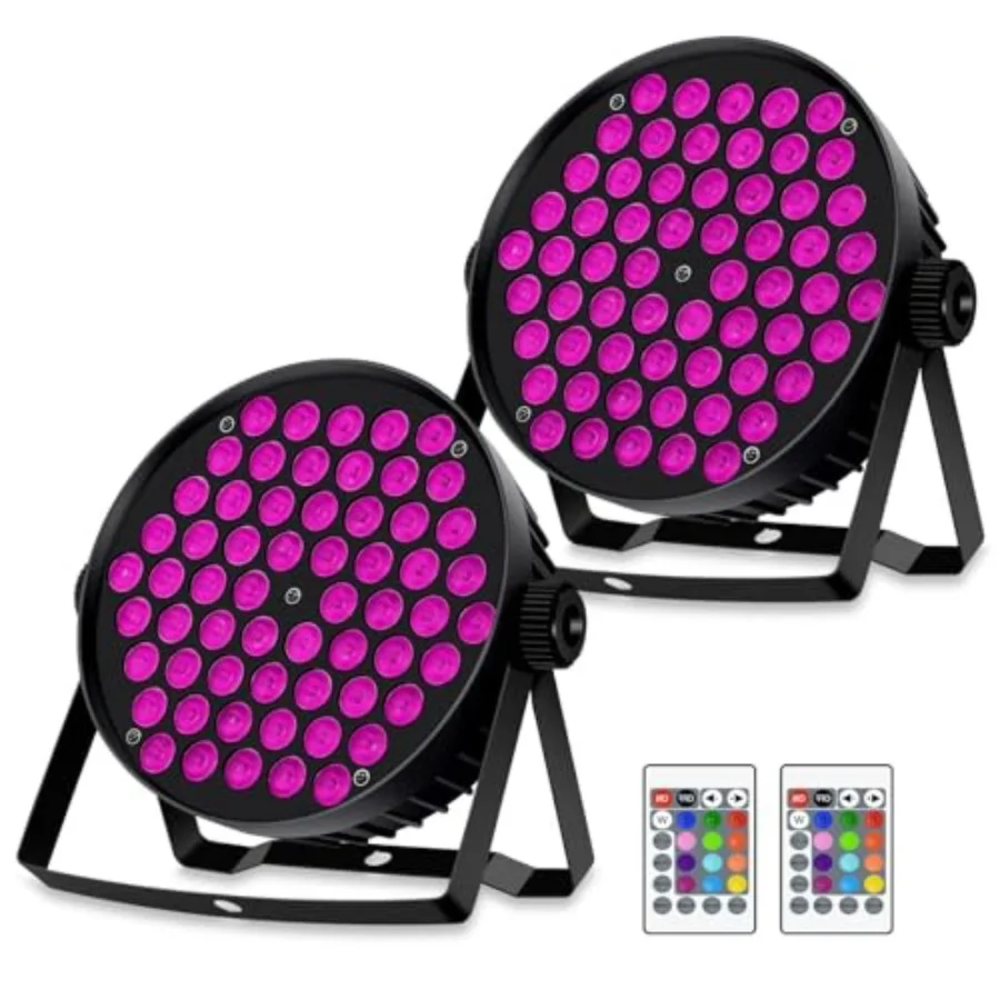 LED Par Lights, 90W 60 LED RGBW 4IN1 Stage Uplights Sound Activated Auto Play by Remote and DMX Control for Events Wedding Chur
LED Par Lights, 90W 60 LED RGBW 4IN1 Stage Uplights Sound Activated Auto Play by Remote and DMX Control for Events Wedding Chur