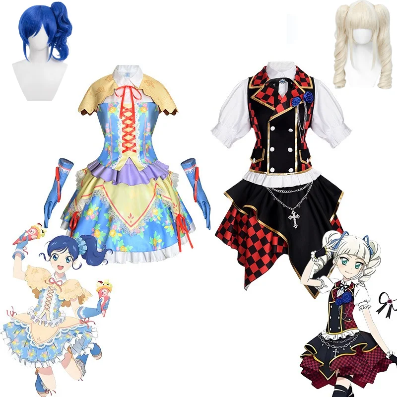 Aikatsu! Cosplay Costume Set Virtual Singer Aoi Kiriya Todo Yurika Outfit Anime Blue Black Gothic Lolita Dress for Halloween
Aikatsu! Cosplay Costume Set Virtual Singer Aoi Kiriya Todo Yurika Outfit Anime Blue Black Gothic Lolita Dress for Halloween
