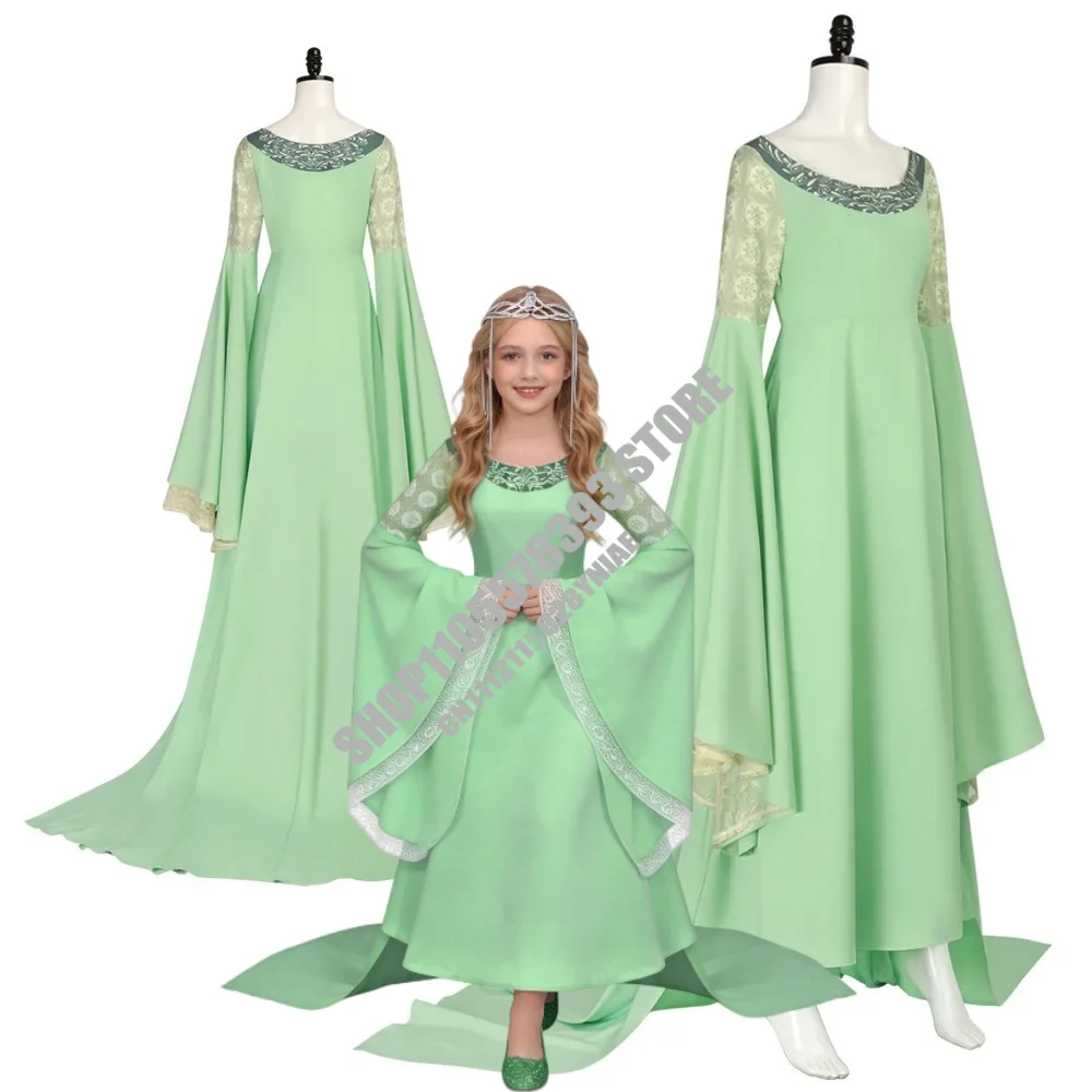 the movie The Lordener of Ringgs Cosplay Costume Arwen long green dress crown dignified full set for women Role Play Party
the movie The Lordener of Ringgs Cosplay Costume Arwen long green dress crown dignified full set for women Role Play Party