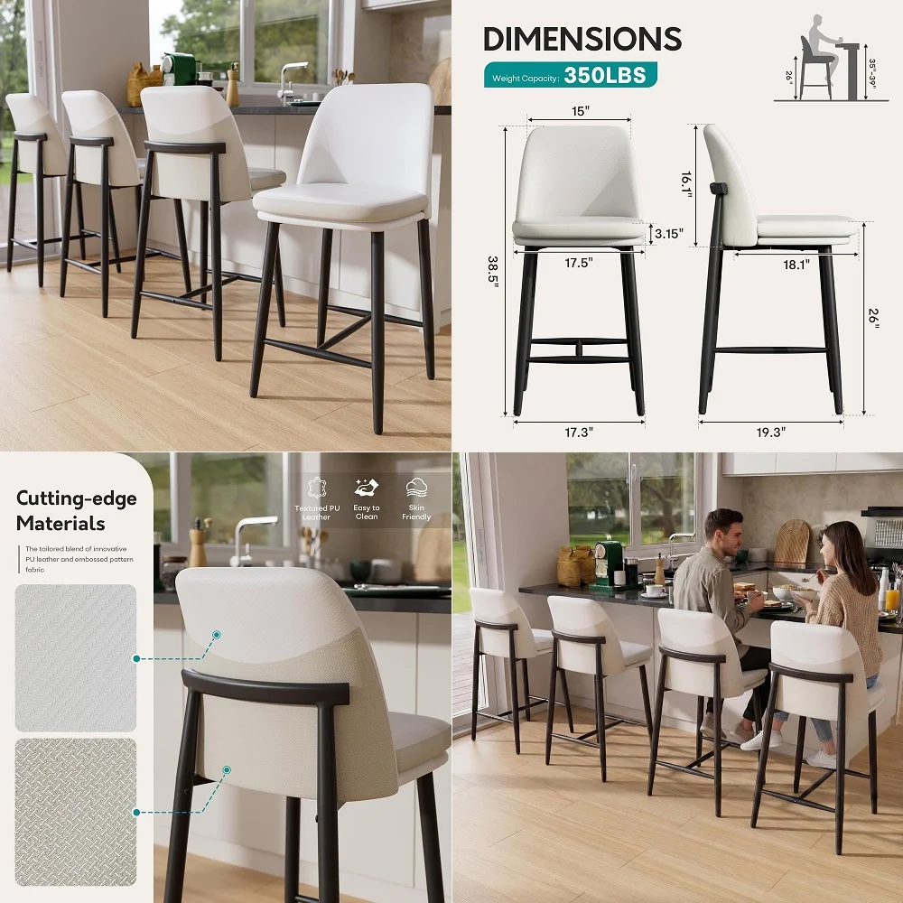 Modern Counter Height Linen Fabric Upholstered Counter Stools Set of 3, 24 Inch Kitchen Island Stool with Black Tubular Frame,
Modern Counter Height Linen Fabric Upholstered Counter Stools Set of 3, 24 Inch Kitchen Island Stool with Black Tubular Frame,