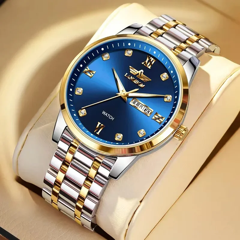 Top Brand Luxury Fashion Quartz Watch Men Waterproof Week Date Clock Stainless Steel Sport Watch Men Quartz Wristwatch
Top Brand Luxury Fashion Quartz Watch Men Waterproof Week Date Clock Stainless Steel Sport Watch Men Quartz Wristwatch