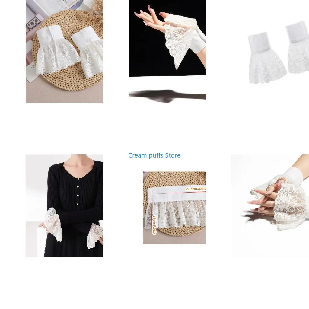 50LE Girl Lace Wrist Sleeves Elastic Design Breathable Fabric For Sports Office White Wrist Cuffs
50LE Girl Lace Wrist Sleeves Elastic Design Breathable Fabric For Sports Office White Wrist Cuffs