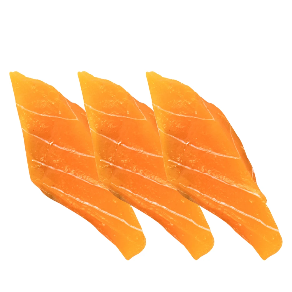 3pcs Simulated Sashimi Fake Food Realistic PVC Salmon Slices Decor Model Props for Home Restaurant Display Educational Toy
3pcs Simulated Sashimi Fake Food Realistic PVC Salmon Slices Decor Model Props for Home Restaurant Display Educational Toy