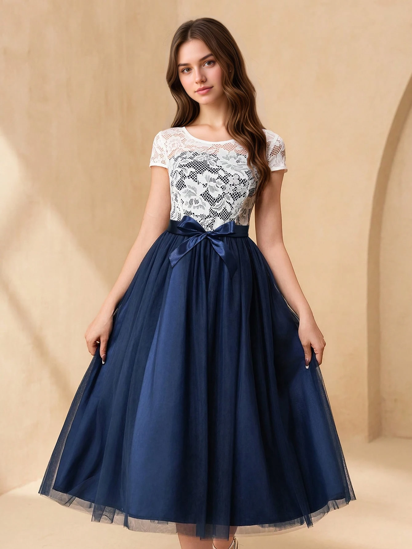 Elegant Long European Style Princess Dress High Waist Lace Puffy Skirt Communion Wedding Dress for Host Violin Performan
Elegant Long European Style Princess Dress High Waist Lace Puffy Skirt Communion Wedding Dress for Host Violin Performan
