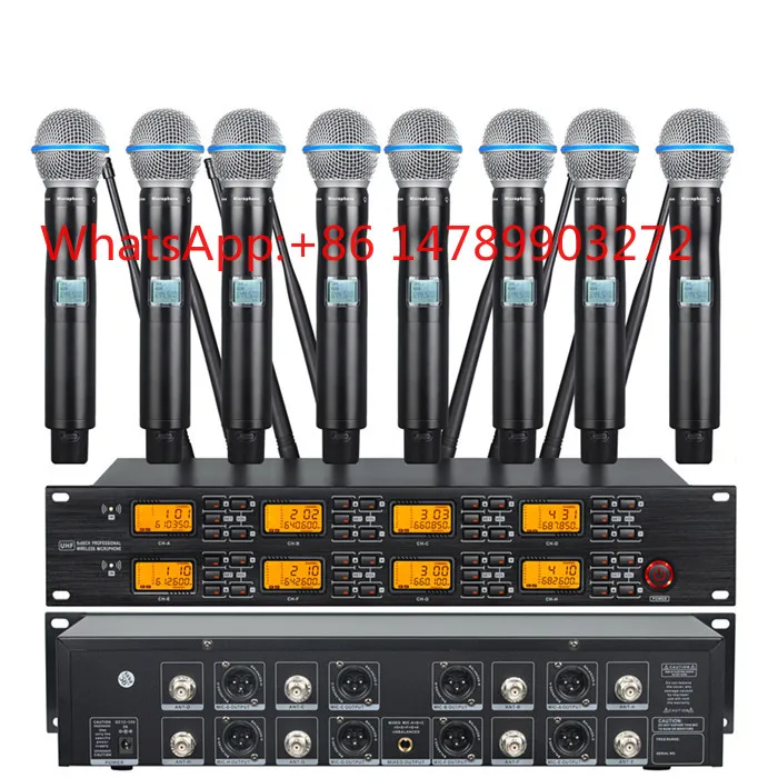 Dual Channel UHF Wireless Microphone Professional Handheld Mic for Karaoke Stage Performance Audio
Dual Channel UHF Wireless Microphone Professional Handheld Mic for Karaoke Stage Performance Audio