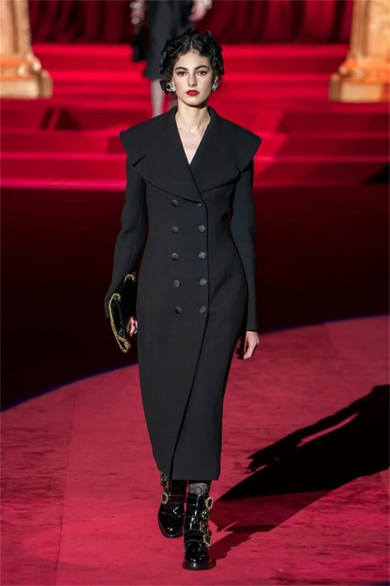 Black Women Suits Blazer Wool Long Overcoat Custom Made Formal Prom Dress Big Lapel Cashmere Office Lady Jacket Trench Coat
Black Women Suits Blazer Wool Long Overcoat Custom Made Formal Prom Dress Big Lapel Cashmere Office Lady Jacket Trench Coat