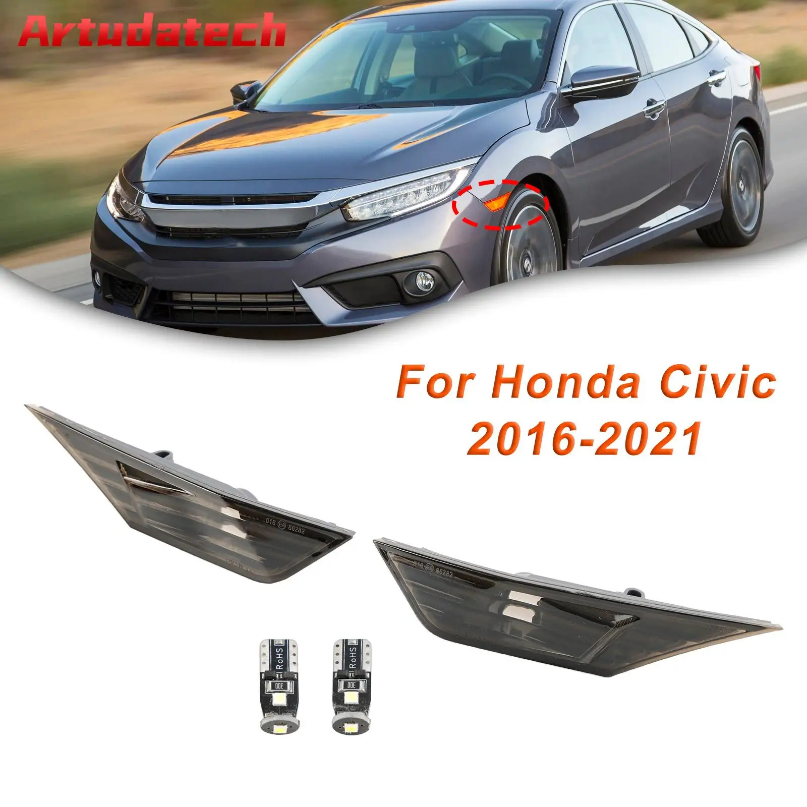 Artudatech Side Marker Lamp Turn Signal Light With Light Bulb for Honda Civic 2016-2021
Artudatech Side Marker Lamp Turn Signal Light With Light Bulb for Honda Civic 2016-2021