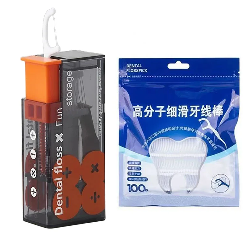 Portable Floss Dispenser Includes 10Pcs Floss Automatic Ejectable Flossing Sticks Oral Care Disposable Dental Cleaning Tools
Portable Floss Dispenser Includes 10Pcs Floss Automatic Ejectable Flossing Sticks Oral Care Disposable Dental Cleaning Tools