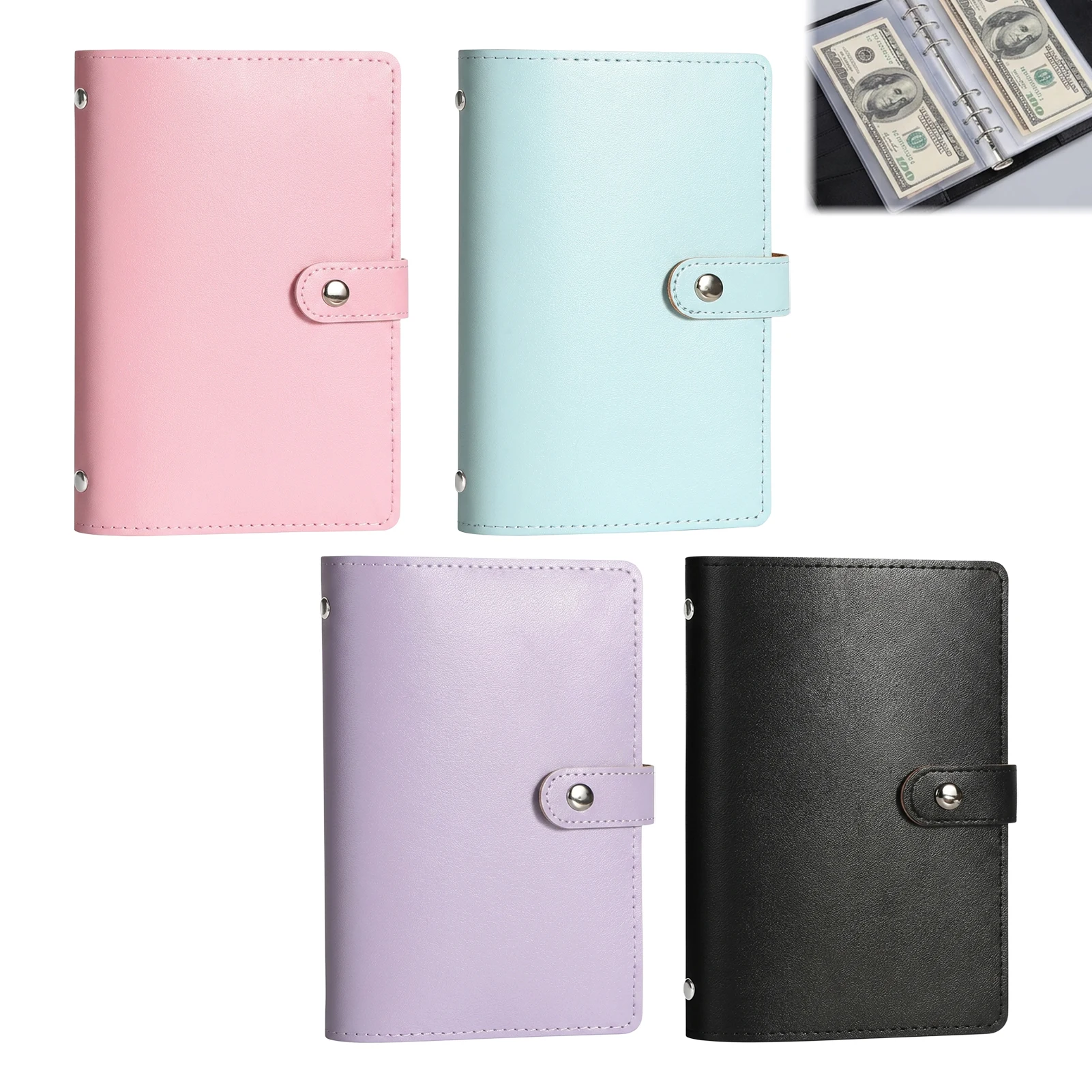 A6 Cash Organizer Book For Bills And Banknotes Collection With PVC Transparent Pages And Hard Cover For Home Storage Use
A6 Cash Organizer Book For Bills And Banknotes Collection With PVC Transparent Pages And Hard Cover For Home Storage Use