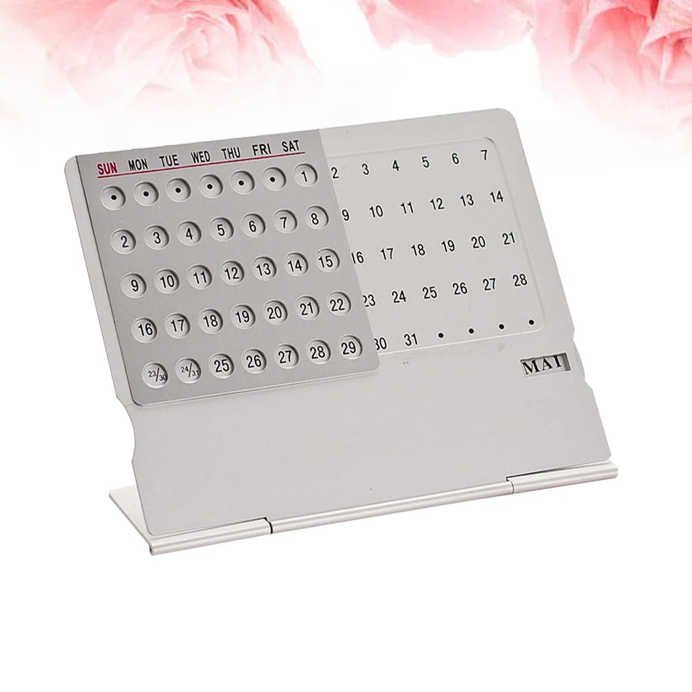 1Pcs Metal Desktop Calendar Super Thin Lightweight Portable Home Office School Christmas Gift Silver Metal Calendar
1Pcs Metal Desktop Calendar Super Thin Lightweight Portable Home Office School Christmas Gift Silver Metal Calendar