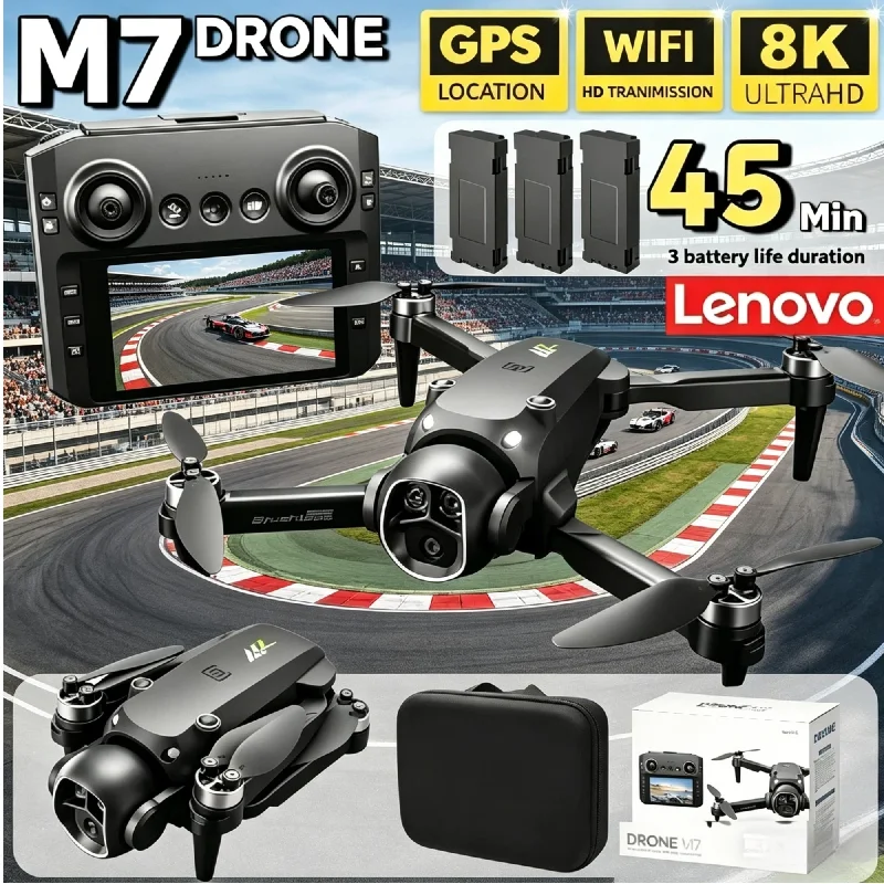 Lenovo M7 8K HD Dual Camera RC Drone Professional Aerial Photography Remote Control Quadcopter Toys Gifts for Boys
Lenovo M7 8K HD Dual Camera RC Drone Professional Aerial Photography Remote Control Quadcopter Toys Gifts for Boys