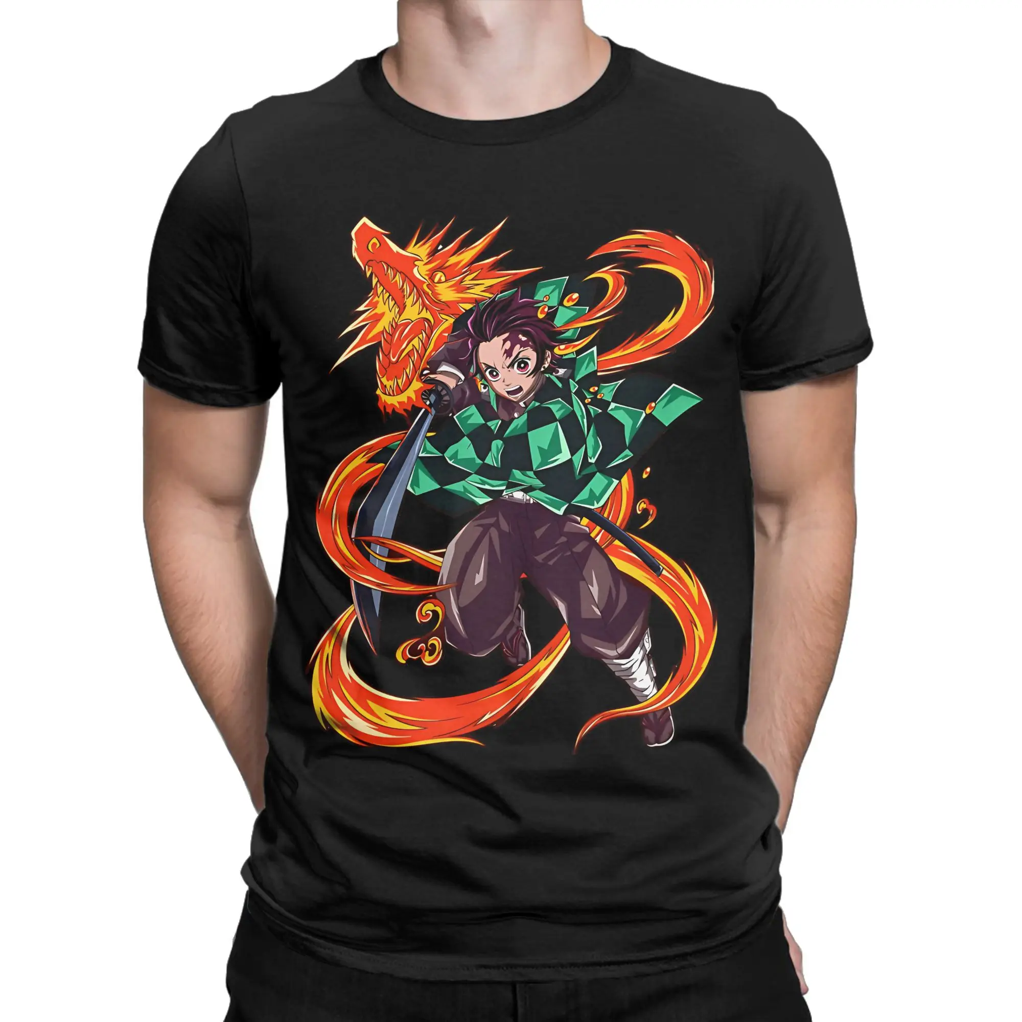 Demon Slayer Tanjiro Fire Breathing Men's T Shirt Funny Tee Shirt Short Sleeve Crew Neck T-Shirts 100% Cotton Graphic Clothing
Demon Slayer Tanjiro Fire Breathing Men's T Shirt Funny Tee Shirt Short Sleeve Crew Neck T-Shirts 100% Cotton Graphic Clothing