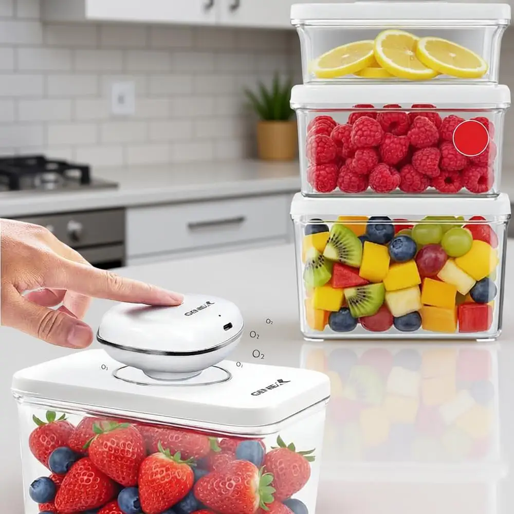 Vacuum Containers with Sealer Set | Airtight Food Storage for Fruits and Salads
Vacuum Containers with Sealer Set | Airtight Food Storage for Fruits and Salads