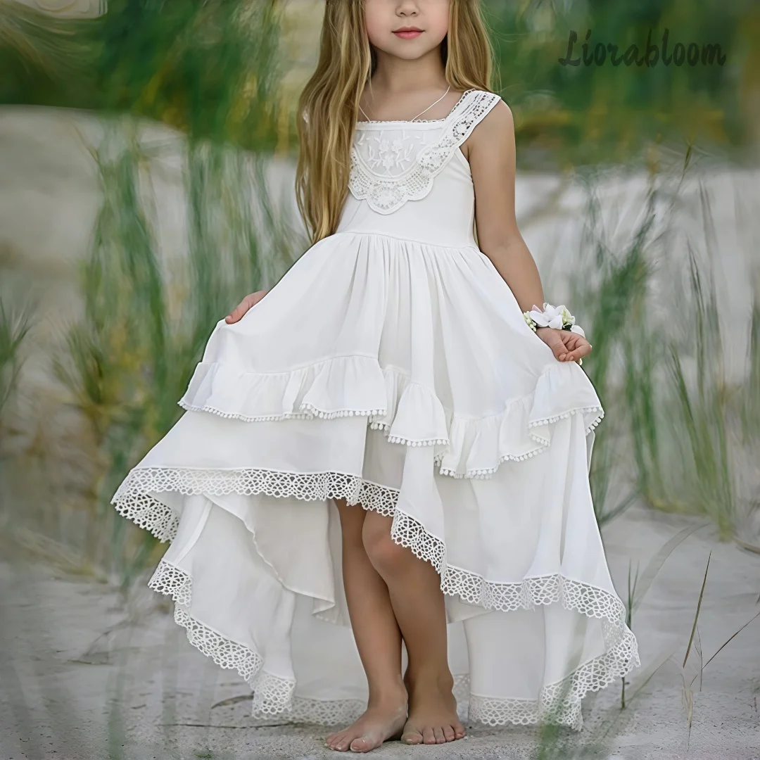 Custom Girls' Wedding Attire Strappy Flower Girl Dress Lace Trim Women's Wedding Party Attire Dress свадебное платье
Custom Girls' Wedding Attire Strappy Flower Girl Dress Lace Trim Women's Wedding Party Attire Dress свадебное платье