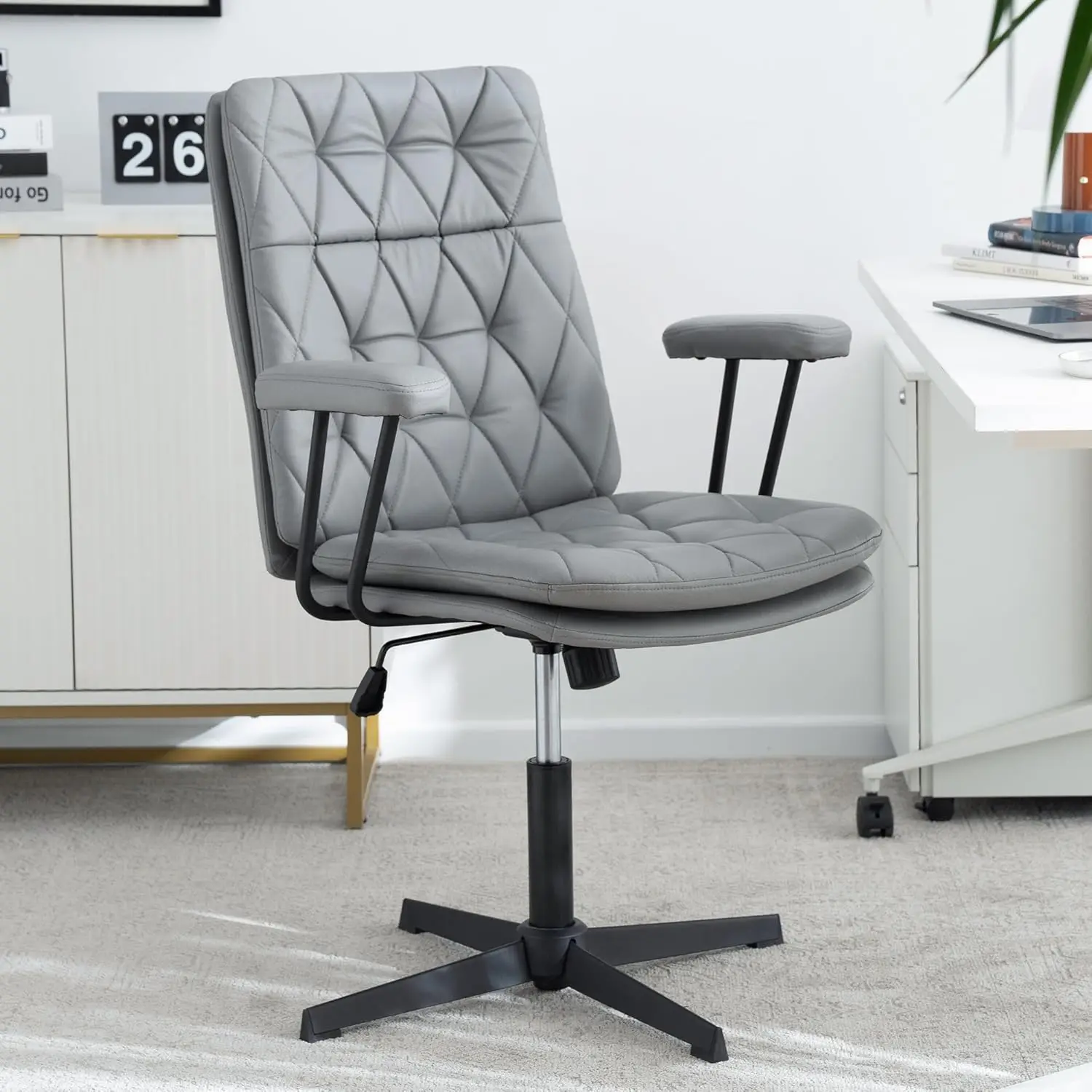 Home Desk Chair No Wheels With A Crossleg Stationary Ergonomic Office Swivel Woromputer Chair Grey
Home Desk Chair No Wheels With A Crossleg Stationary Ergonomic Office Swivel Woromputer Chair Grey