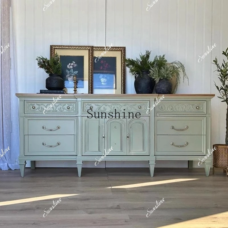 French retro chest solid wood entrance cabinet living room bedroom FT
French retro chest solid wood entrance cabinet living room bedroom FT