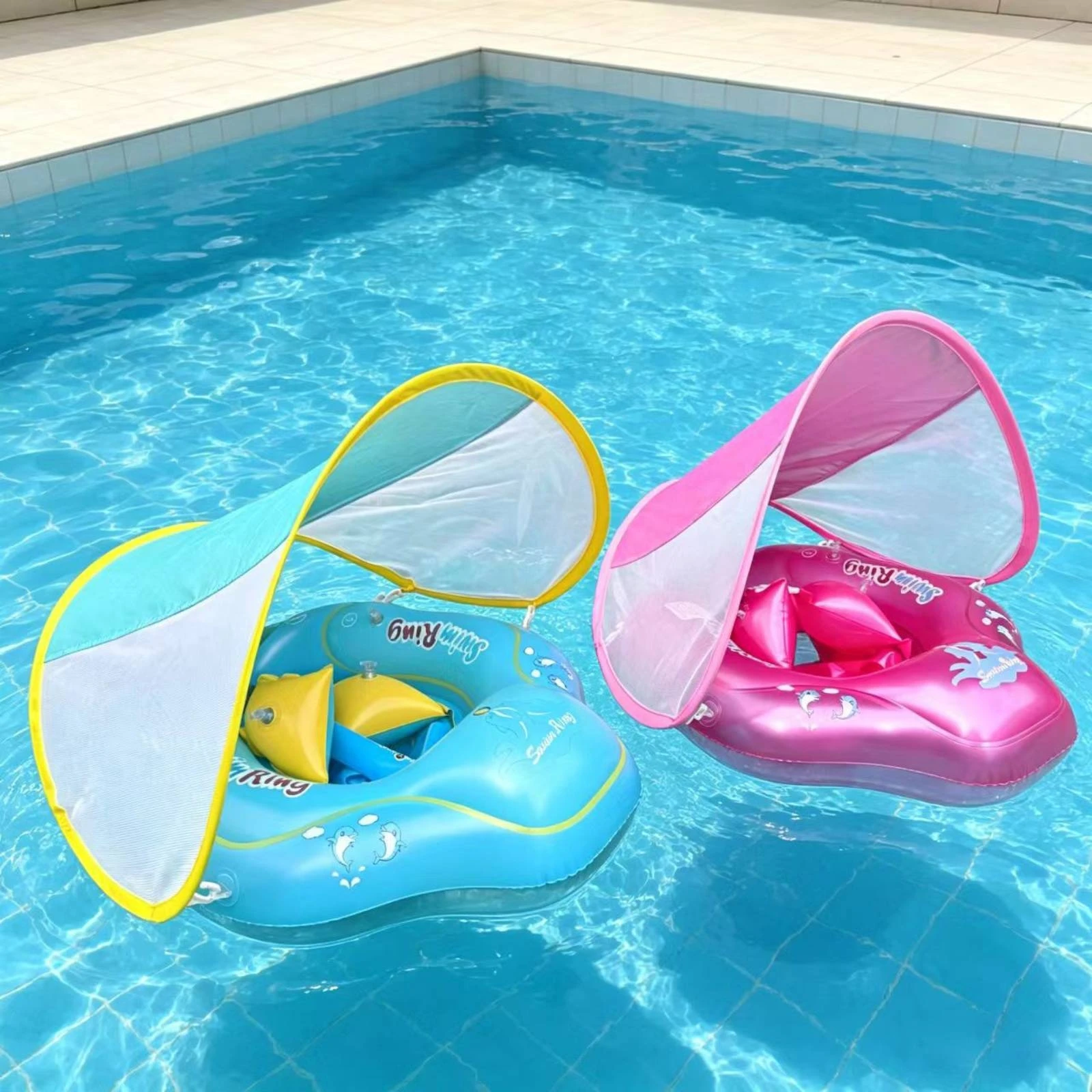 Swim Circle with Canopy Playful Aquatic Graphics Inflatable Swim Circle Baby Buoyant Circle Seat PVC Inflatable Buoyant Circle
Swim Circle with Canopy Playful Aquatic Graphics Inflatable Swim Circle Baby Buoyant Circle Seat PVC Inflatable Buoyant Circle