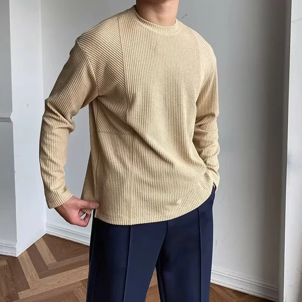 Повседневная прогулка 2XL 3XL, тонкая удобная футболка с длинными рукавами для повседневной носки, модная мужская одежда, легкий эластичный вафельный узор
Повседневная прогулка 2XL 3XL, тонкая удобная футболка с длинными рукавами для повседневной носки, модная мужская одежда, легкий эластичный вафельный узор