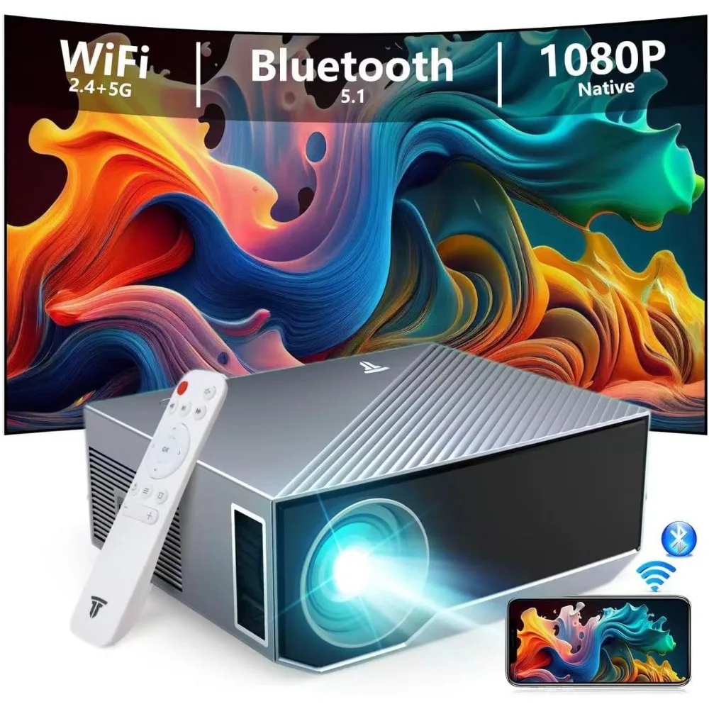 Projector with Wifi and Bluetooth 2025 Updated, Native Full HD 1080P 4K Suported Bluetooth Projector
Projector with Wifi and Bluetooth 2025 Updated, Native Full HD 1080P 4K Suported Bluetooth Projector