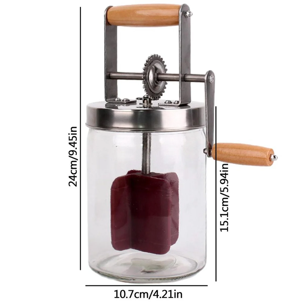 Hand Crank Butter Churner Manual Butter Maker Cream Mixer Silicone Food Stirring Tool Mason Jar Kitchen Accessories 1L SQ
Hand Crank Butter Churner Manual Butter Maker Cream Mixer Silicone Food Stirring Tool Mason Jar Kitchen Accessories 1L SQ