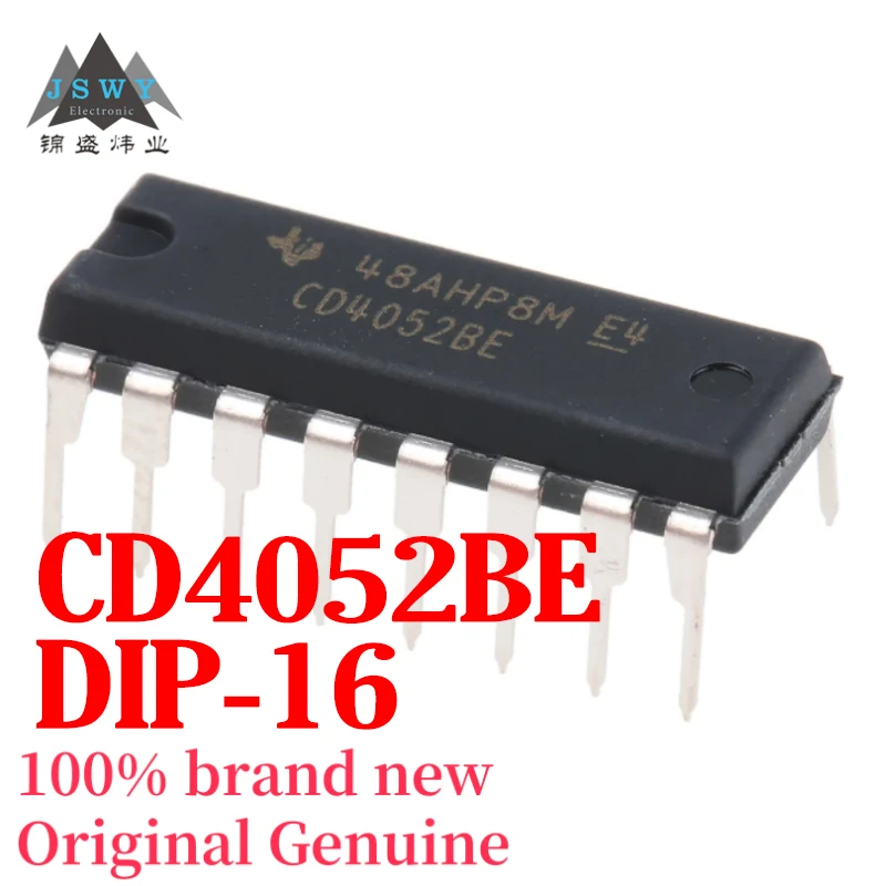 (10/50 pieces) CD4052BE CD4052 DIP-16 2-channel universal multiplexer chip, brand new and original, free shipping.
(10/50 pieces) CD4052BE CD4052 DIP-16 2-channel universal multiplexer chip, brand new and original, free shipping.