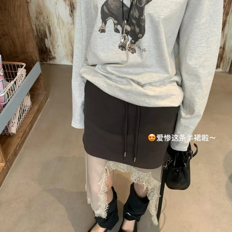 New Summer Elegant Casual Skirt Women Irregular Splice See Through Lace Patchwork Lace-up Elastic Waist A-line Slim Skirts
New Summer Elegant Casual Skirt Women Irregular Splice See Through Lace Patchwork Lace-up Elastic Waist A-line Slim Skirts
