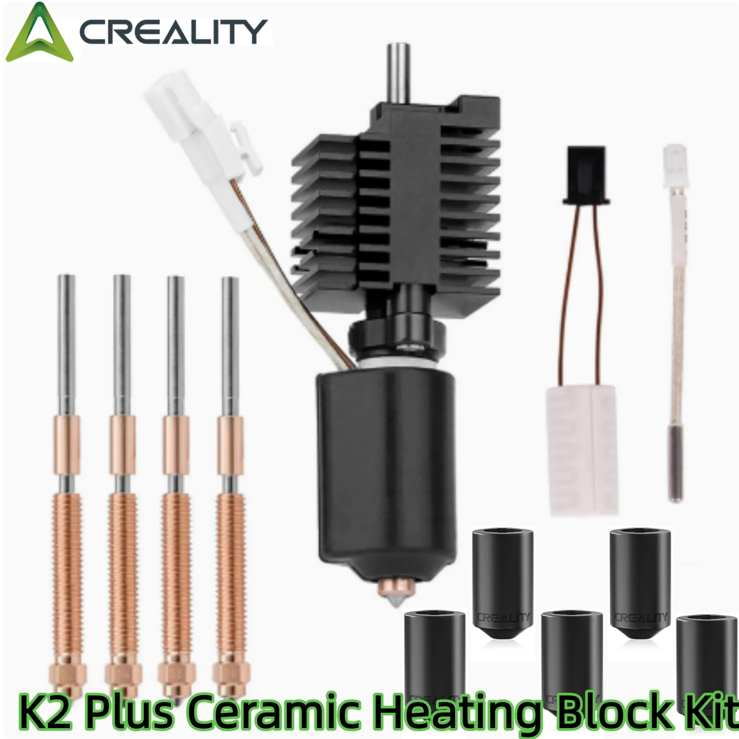 Creality K2 Plus Ceramic Heating Block Kit 0.4mm, Quick-swap Nozzle 350°C High Temperature for K2 PLUS 3D Printer Accessories
Creality K2 Plus Ceramic Heating Block Kit 0.4mm, Quick-swap Nozzle 350°C High Temperature for K2 PLUS 3D Printer Accessories