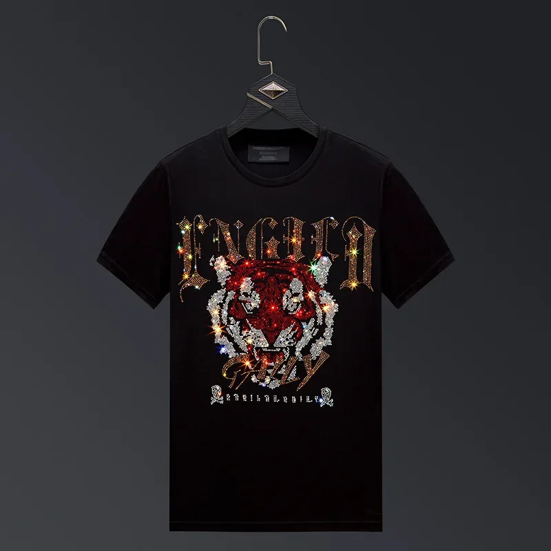 2025 Tiger Rhinestones T Shirts Men Clothes Fashion Streetwear O Neck Short Sleeve Slim Modal Cotton Tshirts Man Plus Size 6XL
2025 Tiger Rhinestones T Shirts Men Clothes Fashion Streetwear O Neck Short Sleeve Slim Modal Cotton Tshirts Man Plus Size 6XL