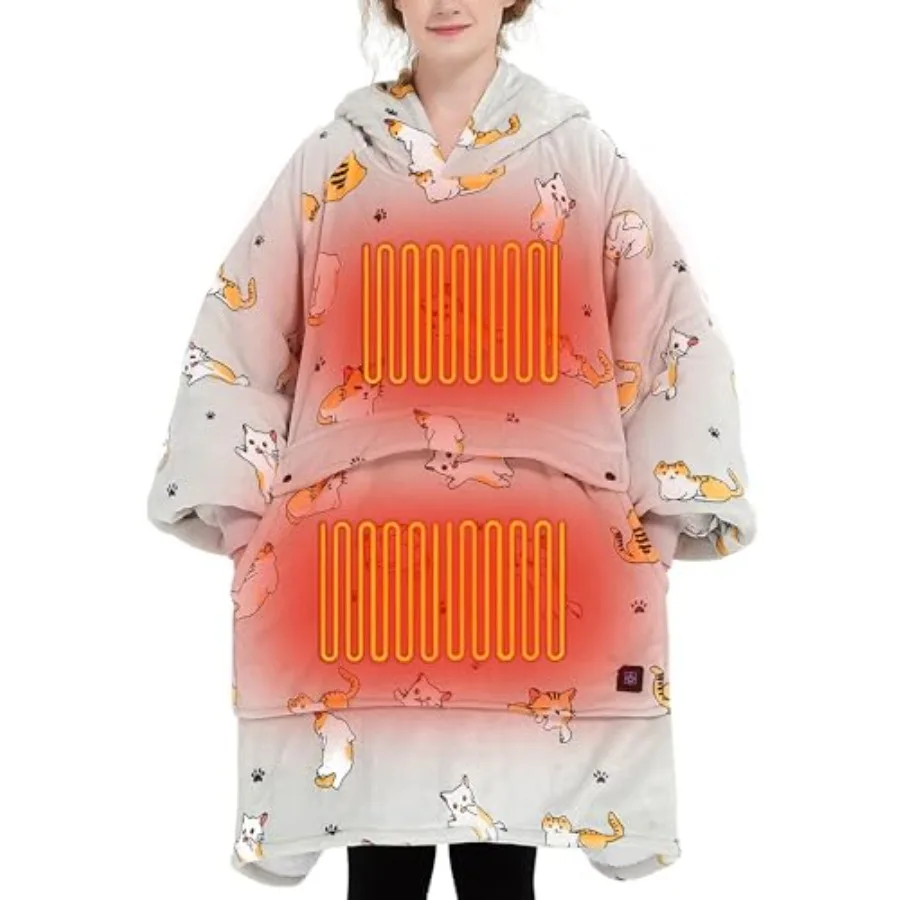 Heated Electric Wearable Blanket Throw Battery Operated Portable USB Cordless Outdoor Hoodie Sweatshirt
Heated Electric Wearable Blanket Throw Battery Operated Portable USB Cordless Outdoor Hoodie Sweatshirt