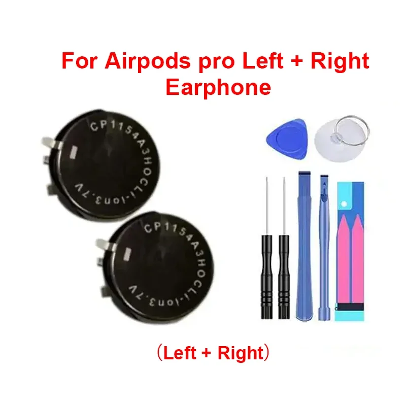 CP1154 Li-ion Battery For Apple Airpods pro A2084 A2083 Left + Right Earphone & Charging Box Battery
CP1154 Li-ion Battery For Apple Airpods pro A2084 A2083 Left + Right Earphone & Charging Box Battery