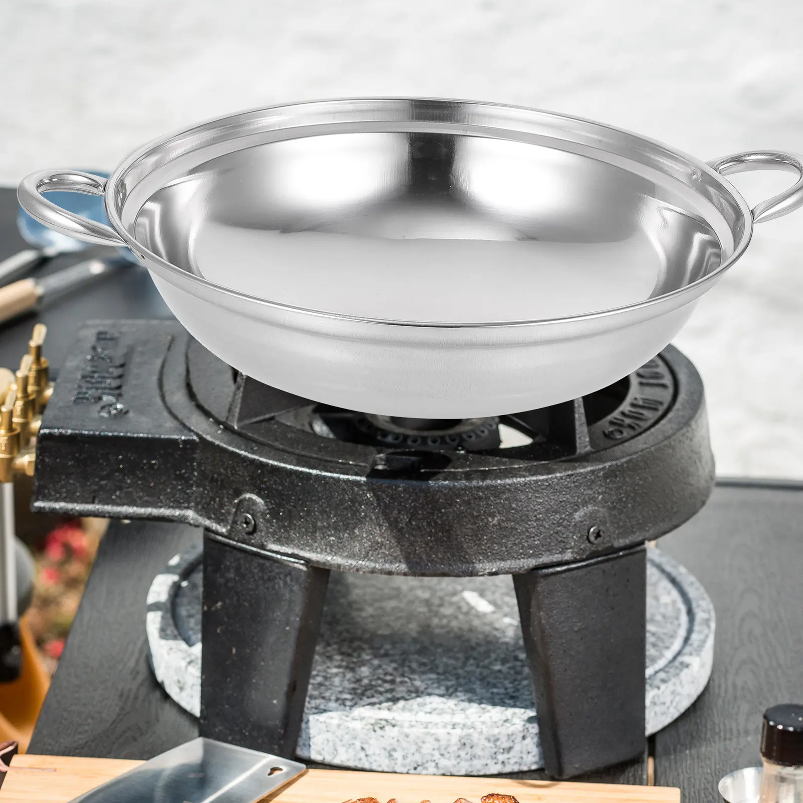 2Pcs Stainless Steel Hot Pot Cooking Pot Anti-Spill Double Handle Kitchen Metal Pan Non-Stick Small Cooking Tool
2Pcs Stainless Steel Hot Pot Cooking Pot Anti-Spill Double Handle Kitchen Metal Pan Non-Stick Small Cooking Tool