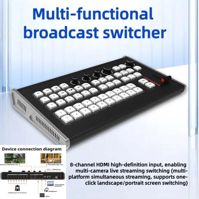 4-Channel HDMI Director Switching Station HD Video Preview PTZ Camera Controller for Live Streaming
4-Channel HDMI Director Switching Station HD Video Preview PTZ Camera Controller for Live Streaming