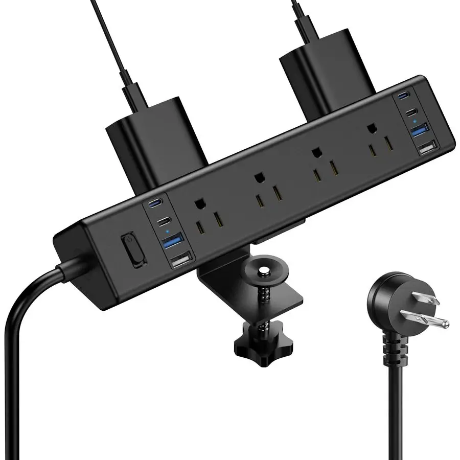 Fast Charging Station,Desk Clamp Power Strip 20W USB C,8 Outlets,8 USB Ports,4 USB C and 4 USB A, Office Furniture Surge Protect
Fast Charging Station,Desk Clamp Power Strip 20W USB C,8 Outlets,8 USB Ports,4 USB C and 4 USB A, Office Furniture Surge Protect